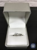 A 9ct white gold 0.