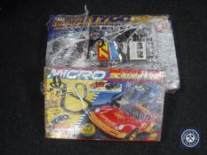 A boxed Micro Scalextric and a Tyco Formula One race set