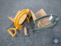 Two vintage continental meat slicers