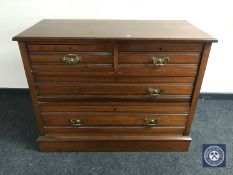 A Victorian mahogany four drawer chest