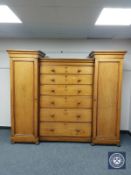A Victorian mahogany sentry door compactum wardrobe,