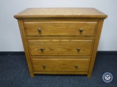 An oak G Plan three drawer chest