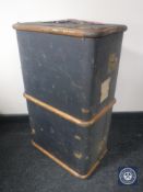 An early 20th century shipping trunk