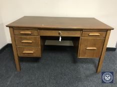 A 20th century oak desk