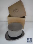 A top hat by Lock and Co.