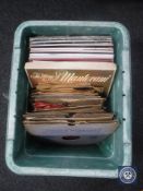 A crate of 78's and LP's including compilations,