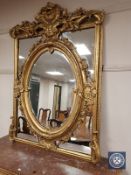 A Regency style gilded panelled mirror,