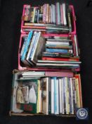 Three boxes of assorted books including reader's digest,