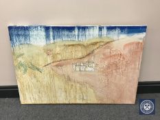Donald James White : Landscape, oil on canvas, 92 cm x 61 cm.