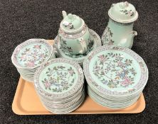 Approximately one-hundred and forty-six pieces of Adams Calyx ware Singapore Bird tea and dinner