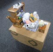 A boxed Ringtons millennium celebration teapot together with a Ringtons tea time teapot with sugar