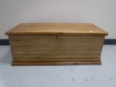 An oak pine topped blanket chest