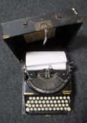 A 1920's Remington Compact typewriter in case