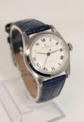 A stainless steel centre seconds wristwatch, signed Rolex, Oyster, model: Speedking, Precision,
