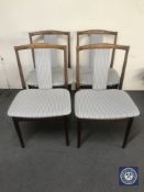 Four mid 20th century Danish dining chairs