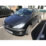 A 2004 Peugeot 206 Fever three-door hatchback, registration NU04 YGJ, first registered 20.03.