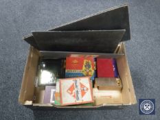 A box of mid 20th century board games - Monopoly, Buccaneer,