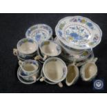 A tray of thirty nine pieces of Masons Regency tea and dinner china