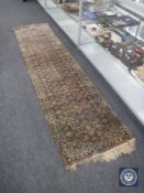An Axminster carpet runner CONDITION REPORT: 280cm by 68cm.