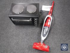 A table oven and a Lakeland 2 in 1 stick vac