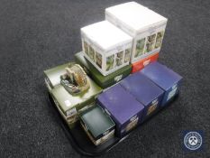 Ten boxed Lilliput Lane Collectors Club figures - Wray Castle Boathouse, Mill Beck Cottage,