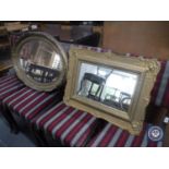 Two antique gilt framed mirrors