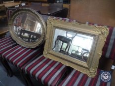 Two antique gilt framed mirrors