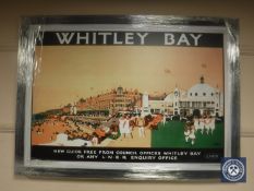 A railway advertising picture "Whitley Bay"