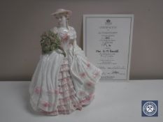 A Coalport The Four Flowers Collection figure, Rose, number 161 or 12500 with certificate.