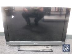 A Sony Bravia model KDl-32 EX 43B LCD TV with built in Blu ray player
