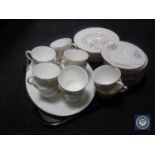 Fifty five pieces of Royal Doulton Yorkshire Rose tea and dinner ware