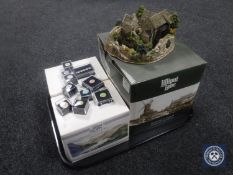 Two boxed Lilliput Lane Collectors Club figures - Badger Rise and Hazelnut Hall,