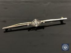 A Victorian diamond set bar brooch