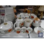 Eighty pieces of J & G Meakin studio tea and dinner ware