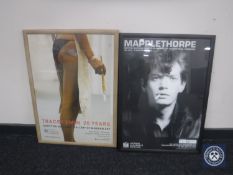 Two framed Scotland National Gallery prints - Tracey Emin 20 years and Mapplethorpe