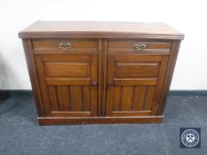 A late Victorian mahogany sideboard base