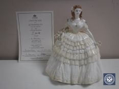 A Coalport The Four Flowers Collection figure, Lily, number 161 or 12500 with certificate.