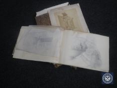 A late 19th century artist's portfolio containing photographs,