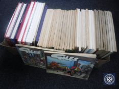 A box containing mid 20th century and later Giles annuals