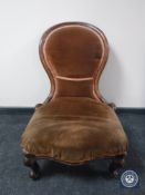 A Victorian mahogany lady's chair