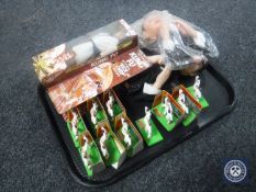 A tray containing three boxed Kung Fu figures,