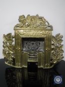 A 19th century brass travelling salesman's fireplace sample