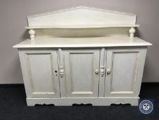 A painted Victorian buffet back sideboard
