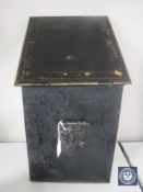 A Victorian painted metal coal receiver