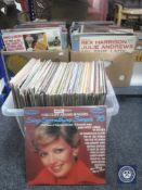 Three boxes of LP records - world music, easy listening,