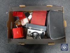 A box containing student microscope,