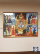 A print depicting religious figures
