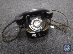 An early 20th century Belgique bell telephone by the MFG Company with Bakelite hand set