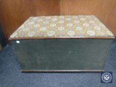 A Victorian upholstered blanket box