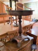 A 19th century continental mahogany work table